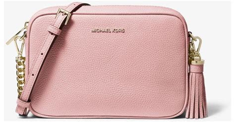 michael kors chambray ginny|Ginny Leather Crossbody Bag .